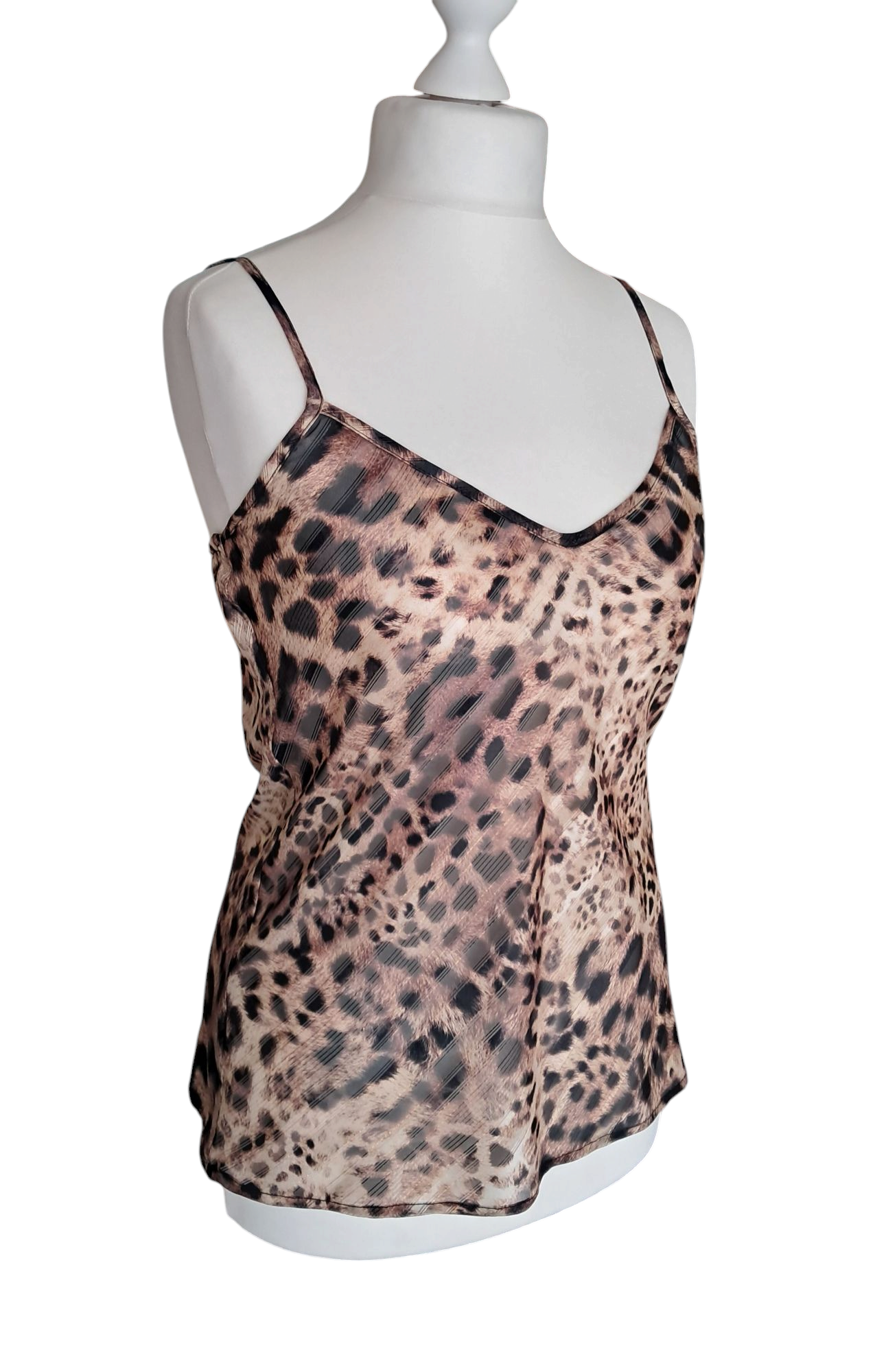 Manuela Riva Canotta Top Donna Animalier Leopardato