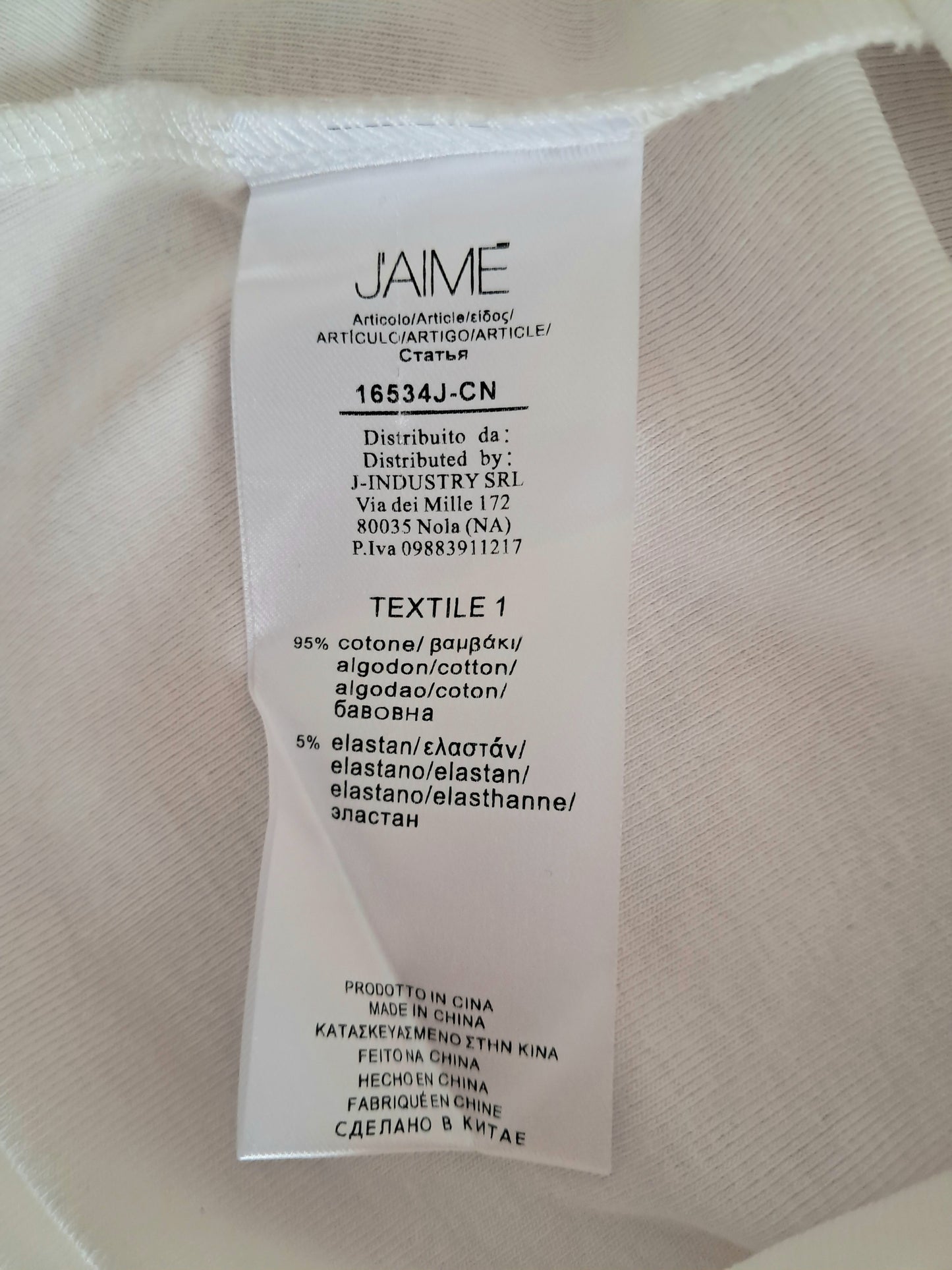 J'Aime Sottogiacca Top Canotta Bianco Con Applicazioni Gioiello