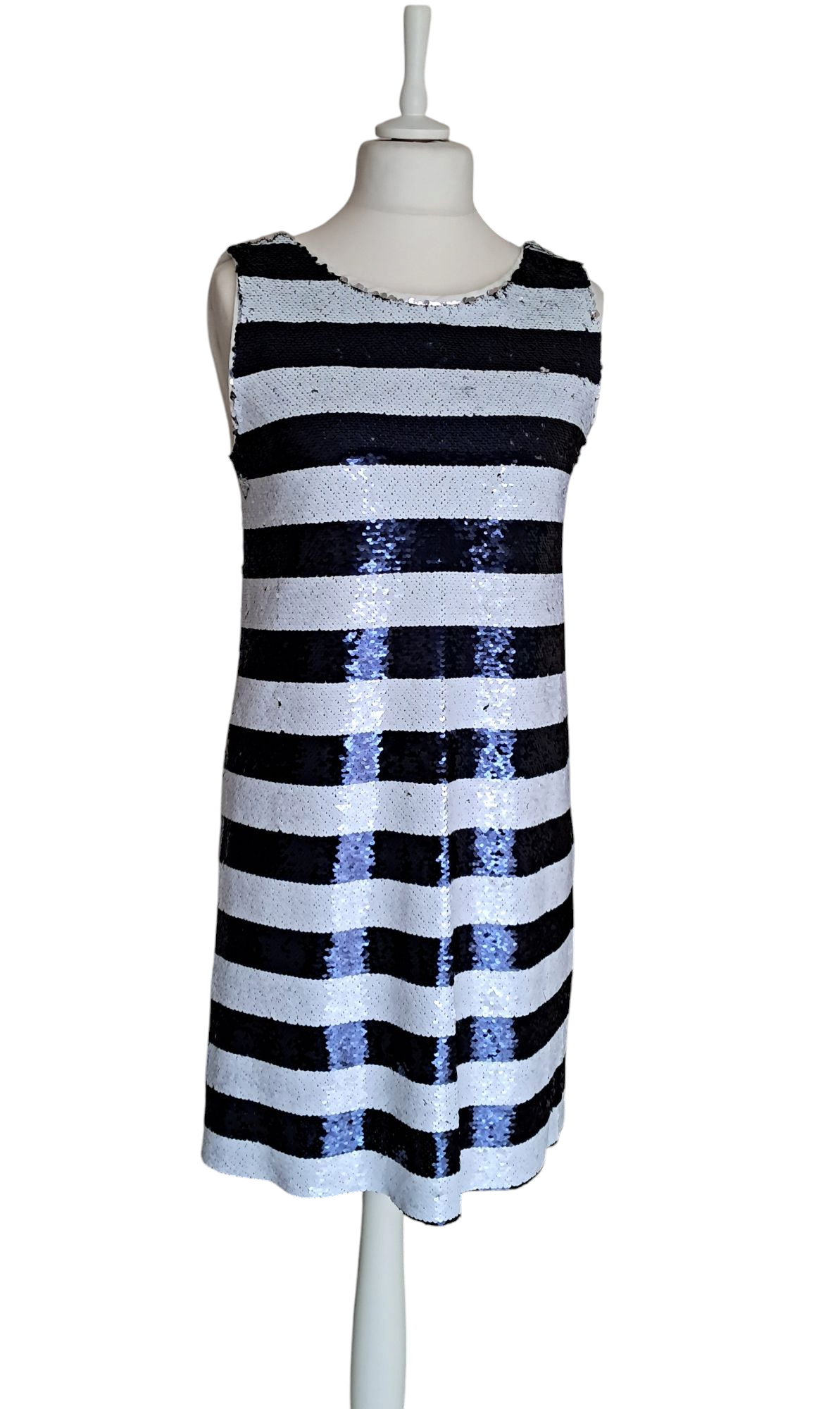 Manuela Riva Vestito Bianco/Blu Tg. 44
