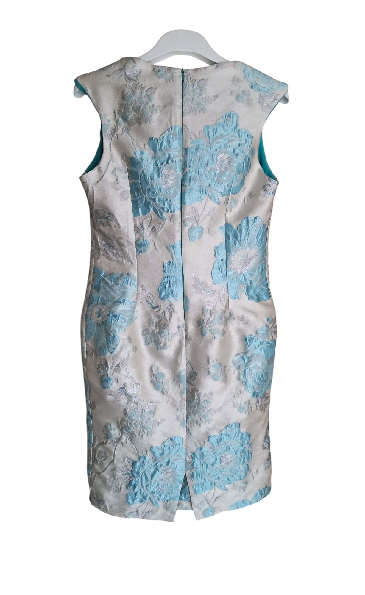 Manuela Riva chic Vestito Bianco/Celeste Tg. 44