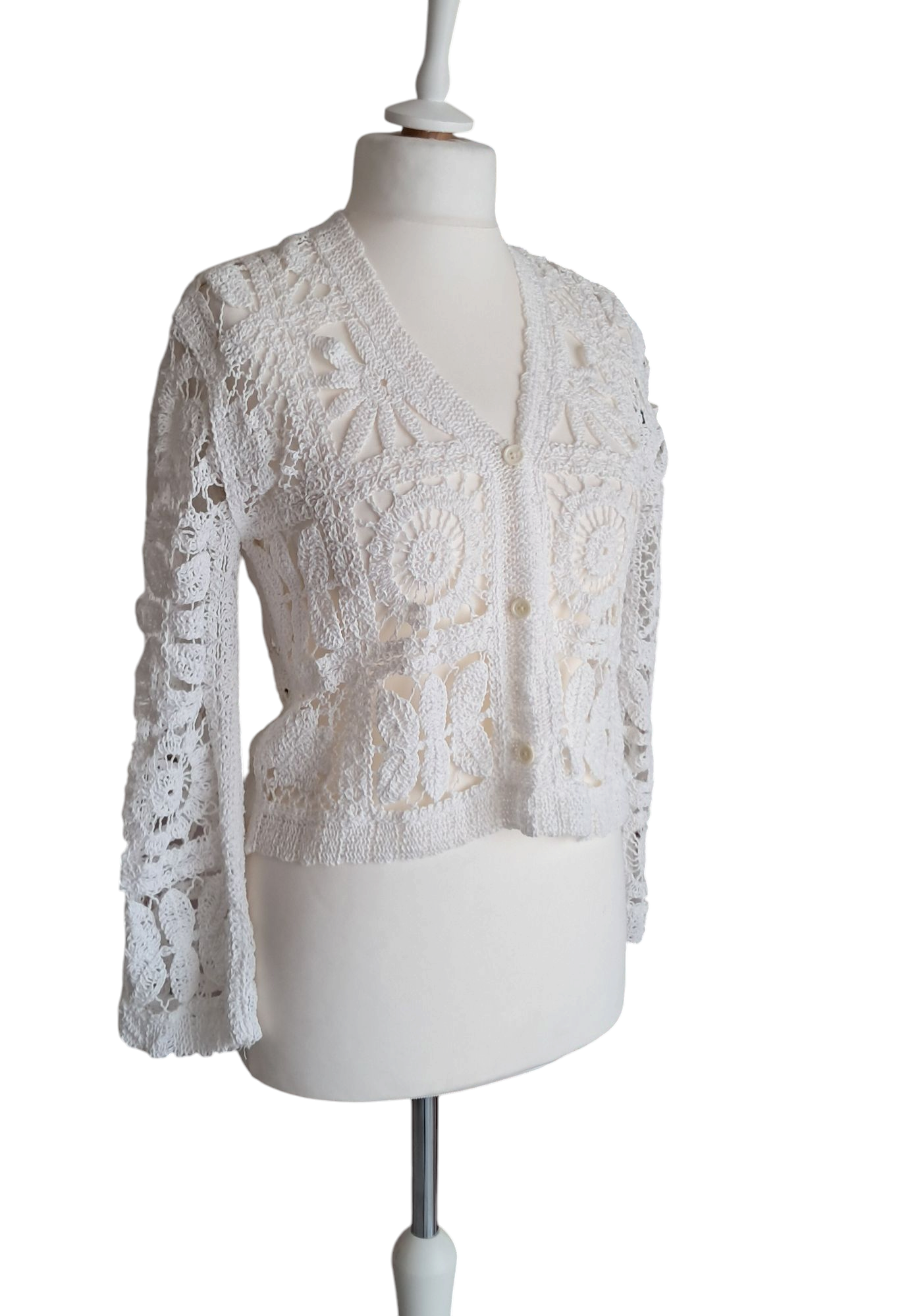 Giacca Filo Sartoria Artigianale Italiana 100% Cotone Bianco T.U