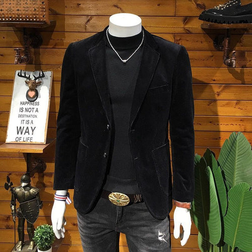 25 Edition – Men’s Slim Fit Corduroy Business Blazer