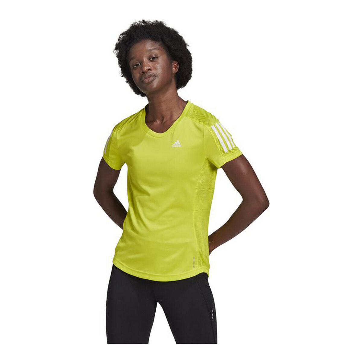 Women’s Short Sleeve T-Shirt Adidas Own The Run Yellow