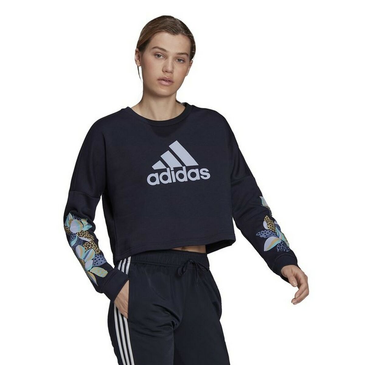 Women’s Sweatshirt without Hood Adidas Farm Rio Print