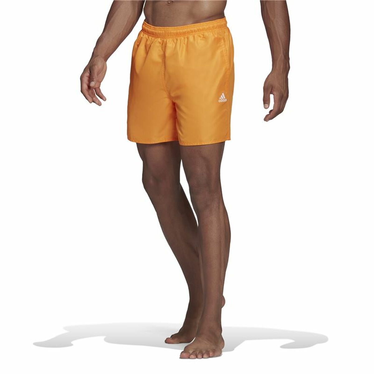 Traje de baño para hombre Adidas color naranja sólido