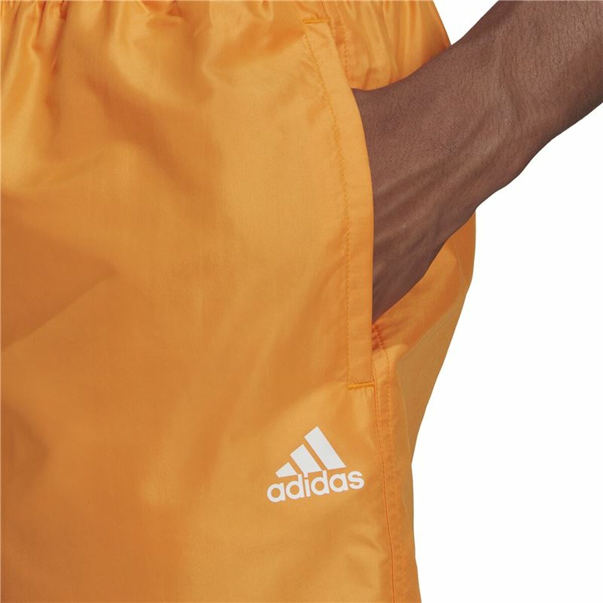 Traje de baño para hombre Adidas color naranja sólido