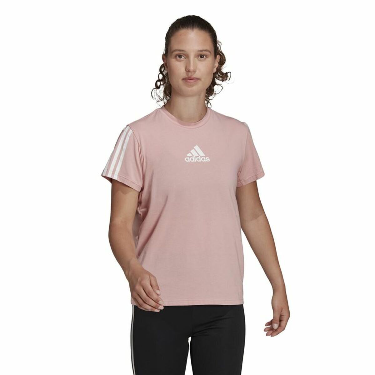 Women’s Short Sleeve T-Shirt Adidas Aeroready Made for Training Pink
