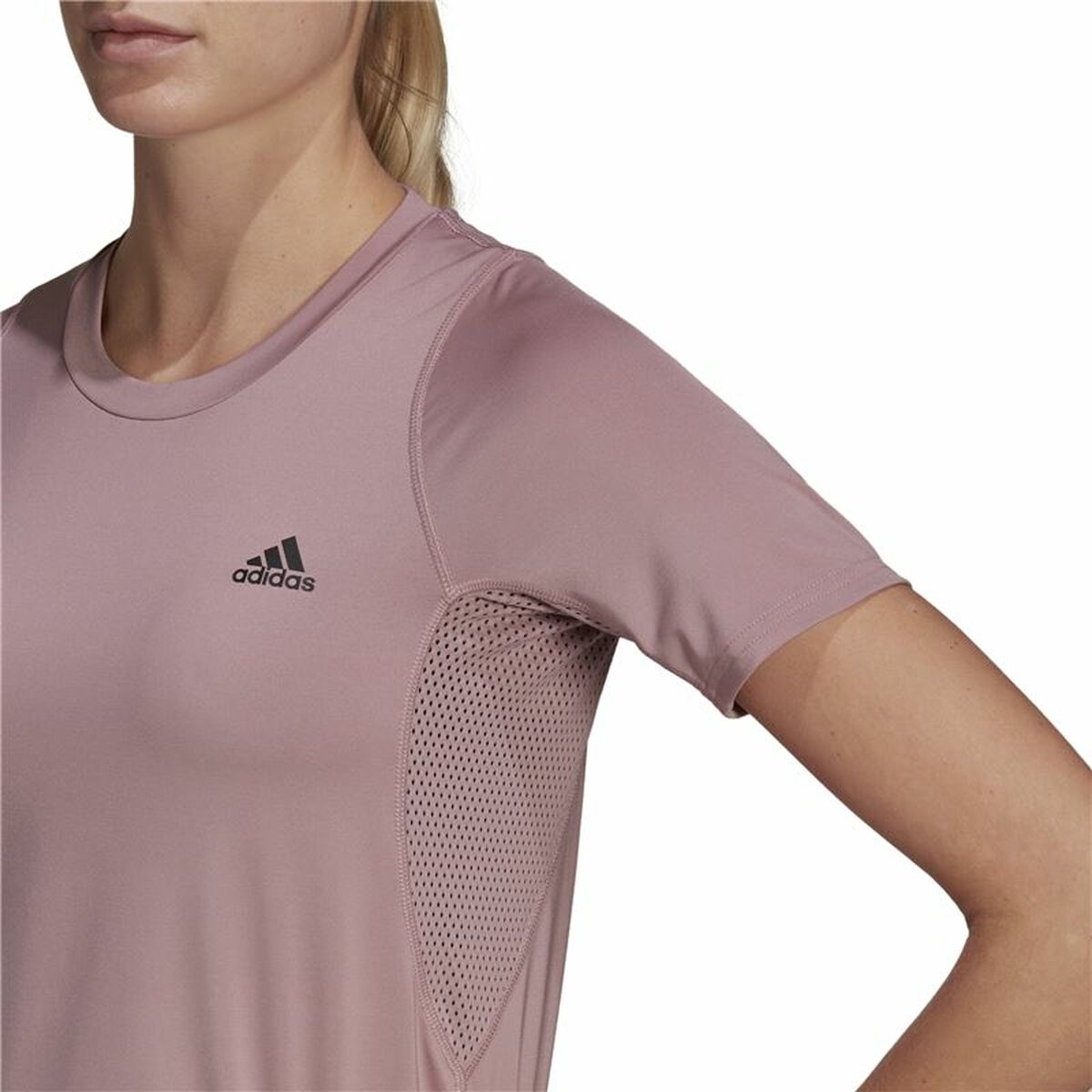 Women’s Short Sleeve T-Shirt Adidas Run Fast Pink