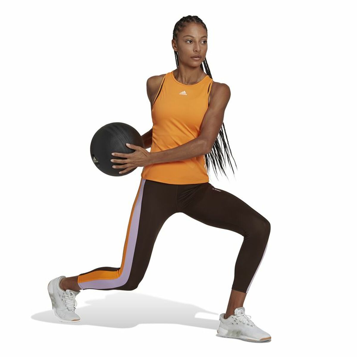 Women's Sleeveless T-shirt Adidas Hyperglam Orange