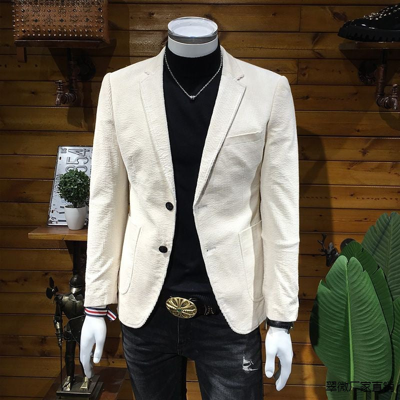 25 Edition – Men’s Slim Fit Corduroy Business Blazer