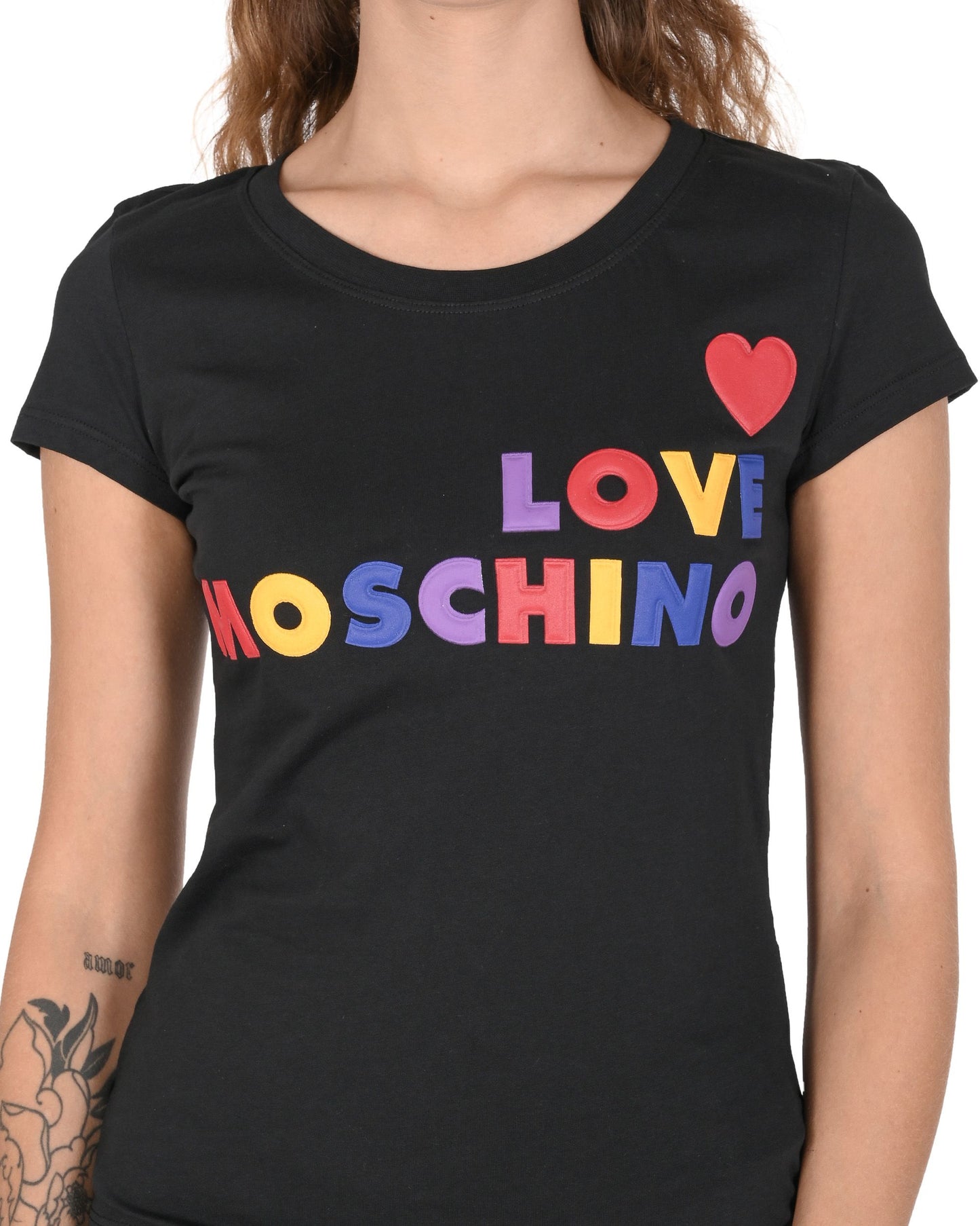 Love Moschino Womens T-Shirt W 4 B19 5B M 4083 C74 BLACK