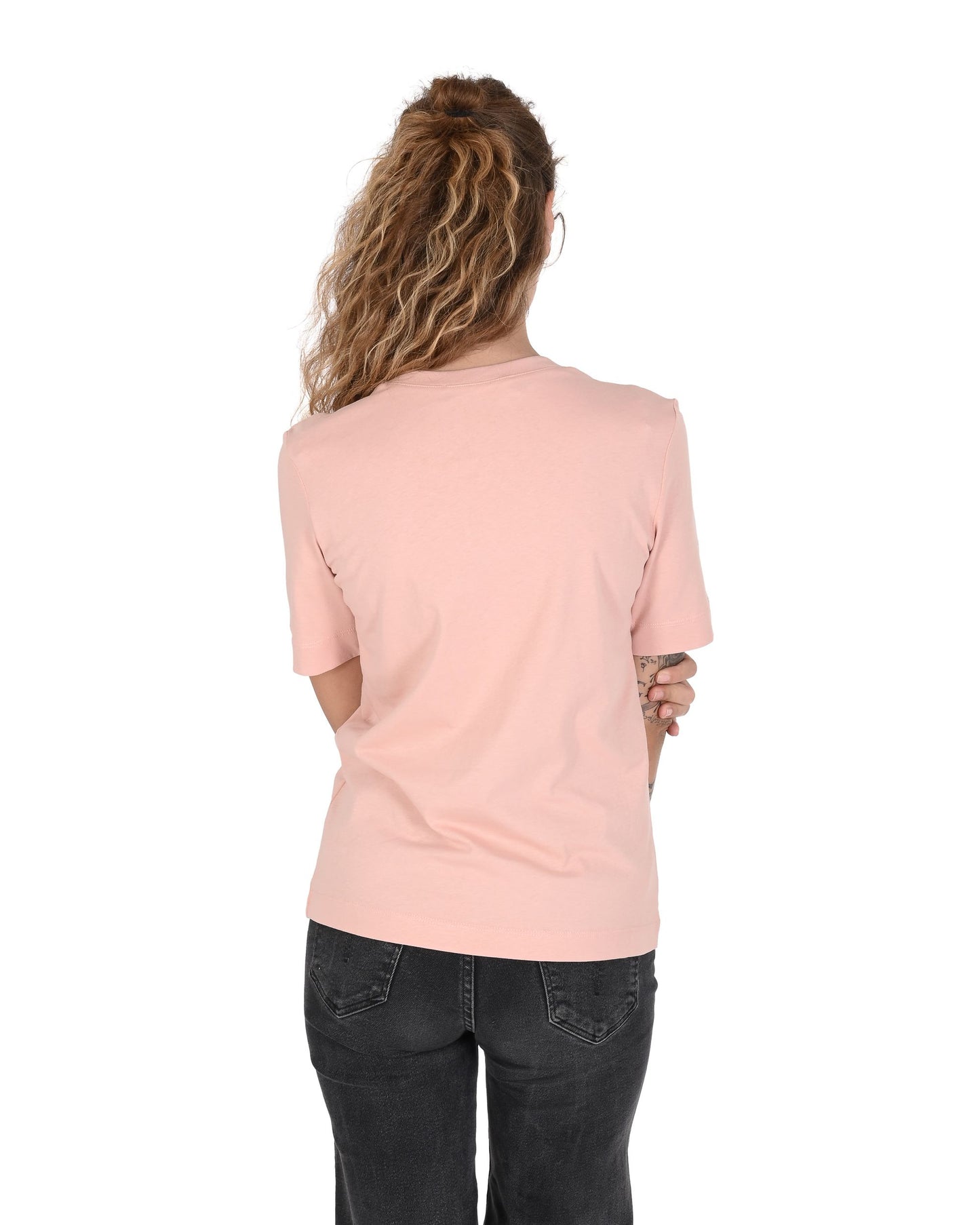 Love Moschino Womens T-Shirt W 4 F15 3D M 3876 M12 POWDER PINK
