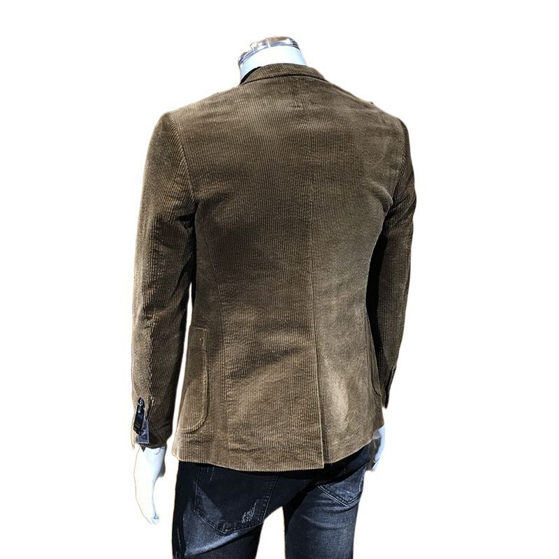 25 Edition – Men’s Slim Fit Corduroy Business Blazer