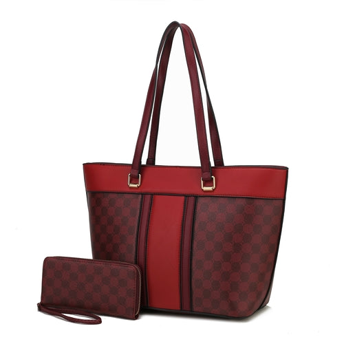 Fabiola Vegan Leather Womens Tote Bag with wallet