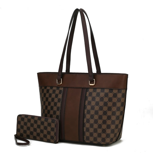 Fabiola Vegan Leather Womens Tote Bag with wallet