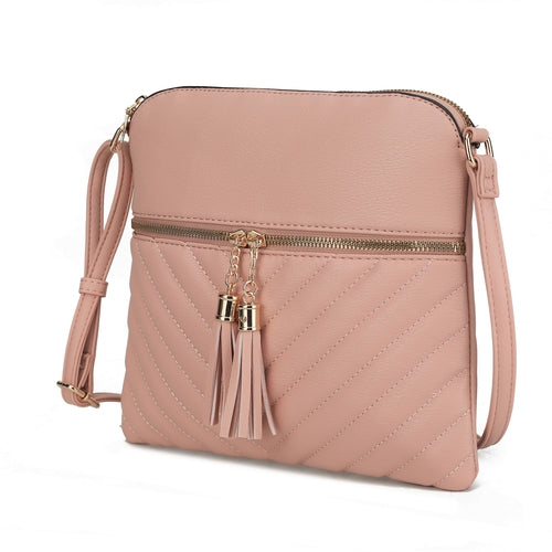 Winnie Quilted Vegan Leather Womens Crossbody