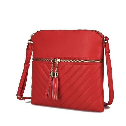 Winnie Quilted Vegan Leather Womens Crossbody