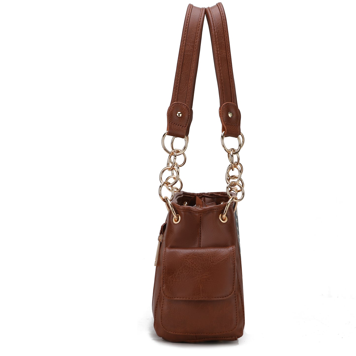 Alaina Vegan Leather Women Flag Shoulder Bag