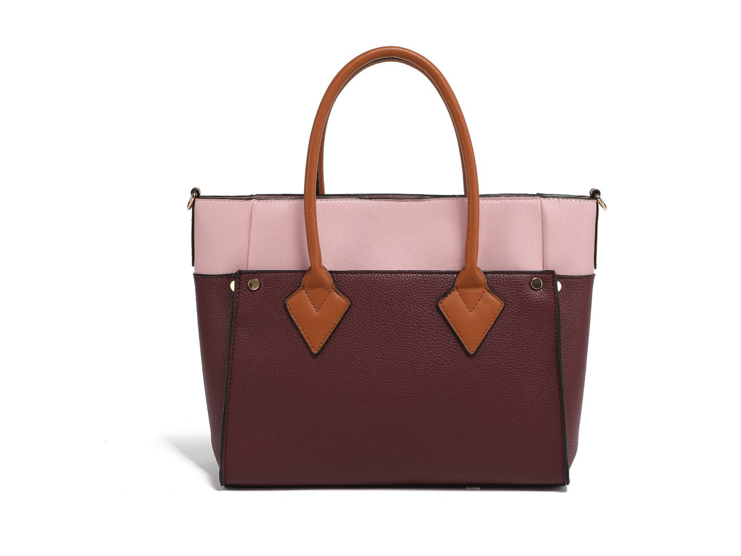Brynlee Color-Block Vegan Leather Women Tote Bag with Wallet By Mia k