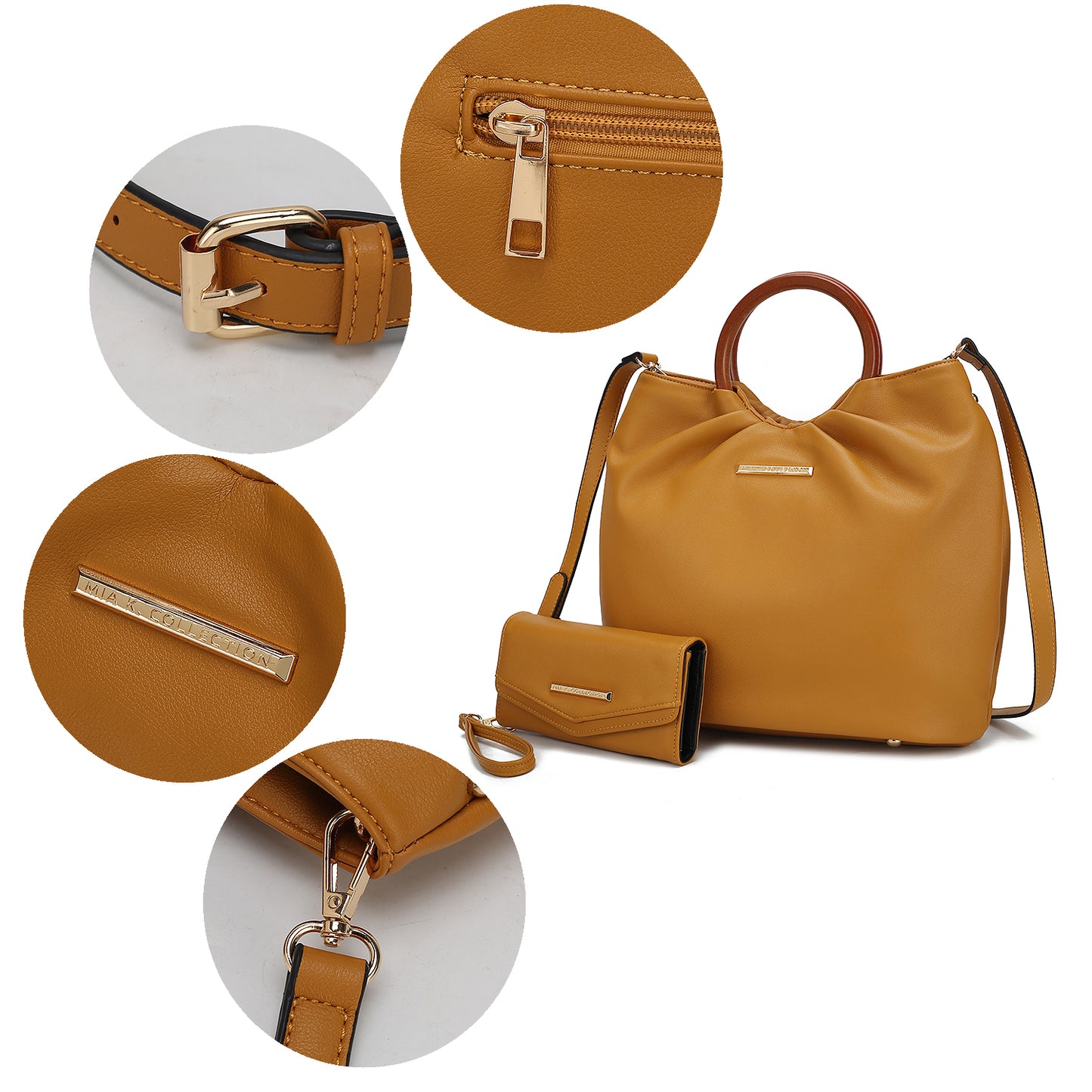 Leilani Vegan Leather Tote Bag with Wallet