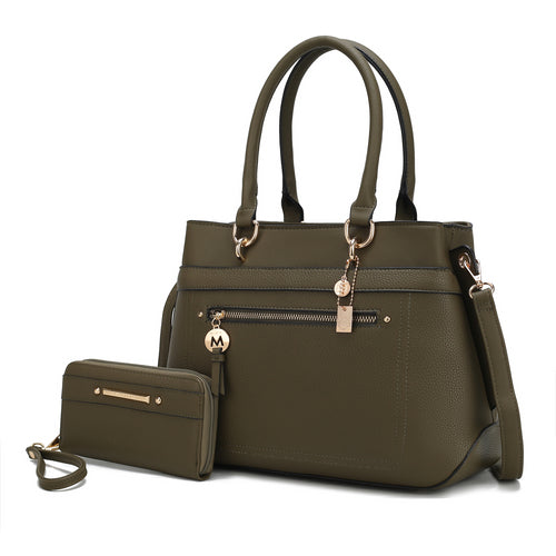 Gardenia Vegan Leather Women Tote Bag with Wallet