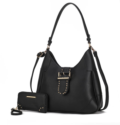 Juliette Vegan Leather Women Shoulder Bag with Matching Wallet