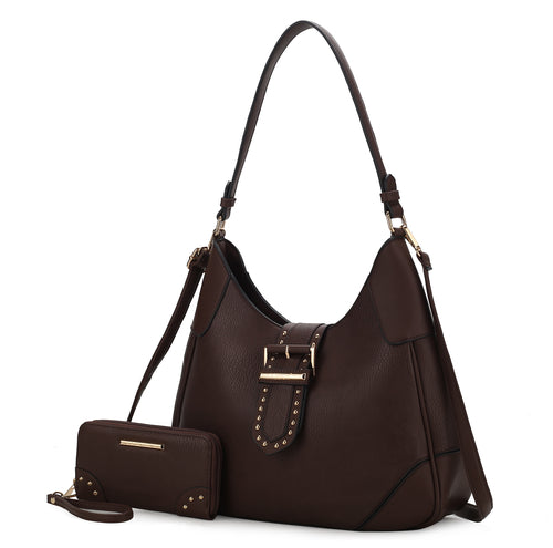 Juliette Vegan Leather Women Shoulder Bag with Matching Wallet