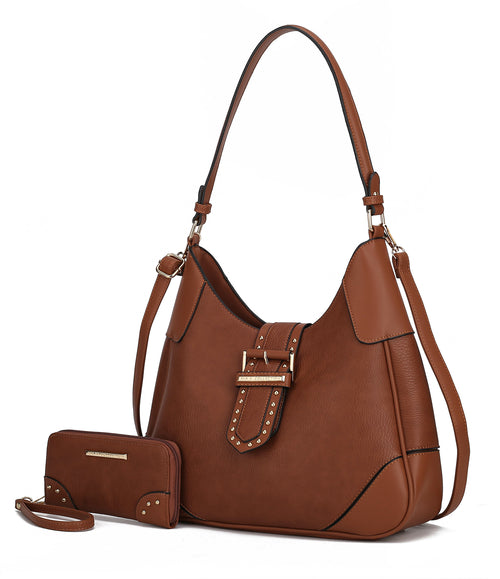 Juliette Vegan Leather Women Shoulder Bag with Matching Wallet