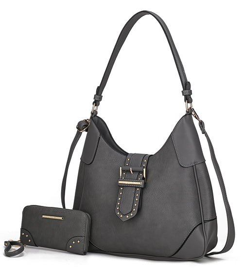 Juliette Vegan Leather Women Shoulder Bag with Matching Wallet