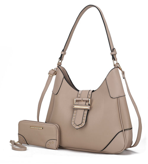 Juliette Vegan Leather Women Shoulder Bag with Matching Wallet