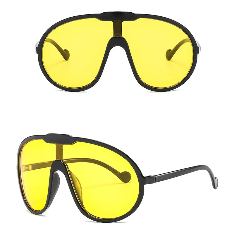 Vintage One Piece Champagne Sunglasses