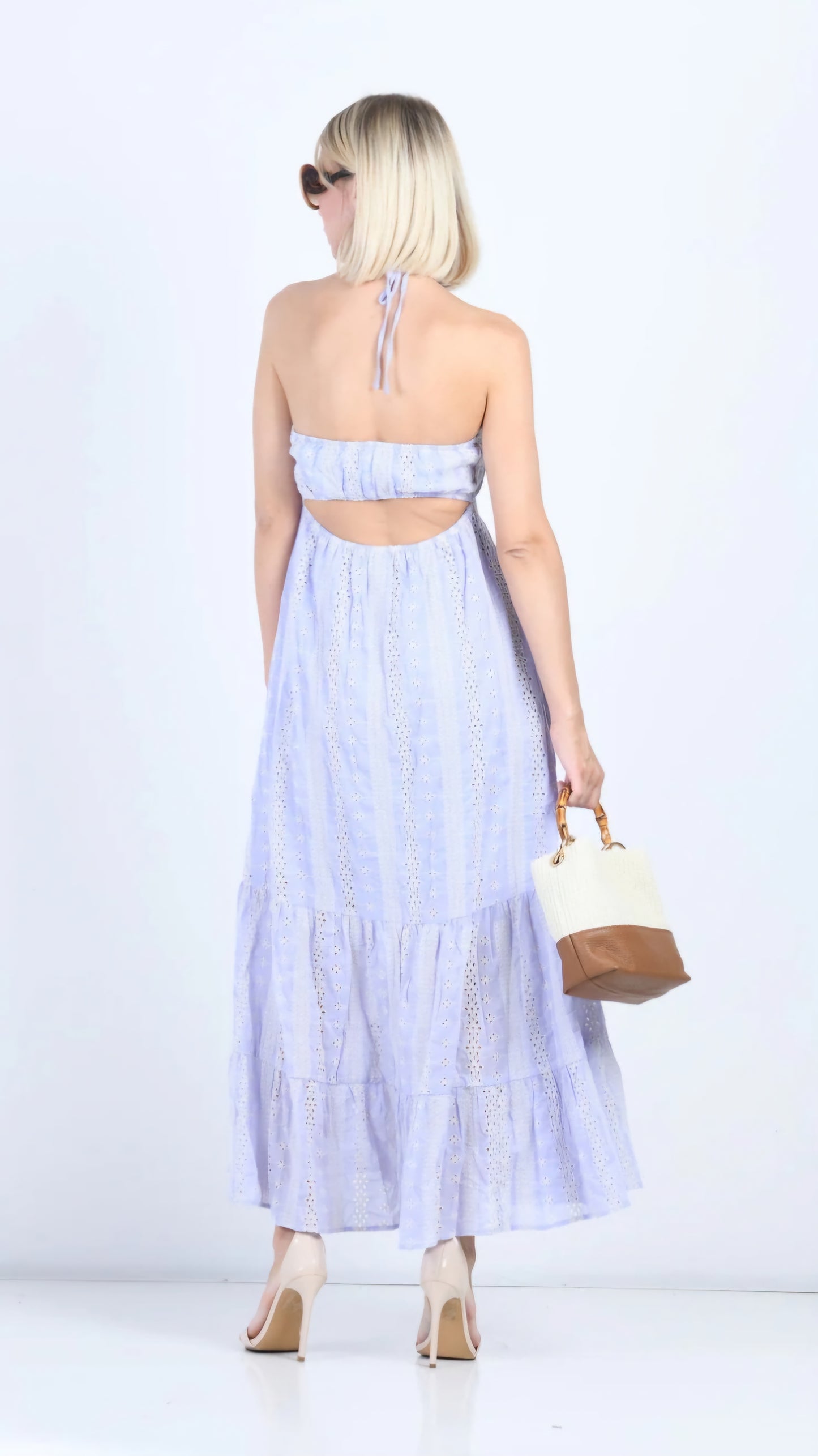 Mon Amour Paris Abito Donna Lilla 100% Cotone Tg. L