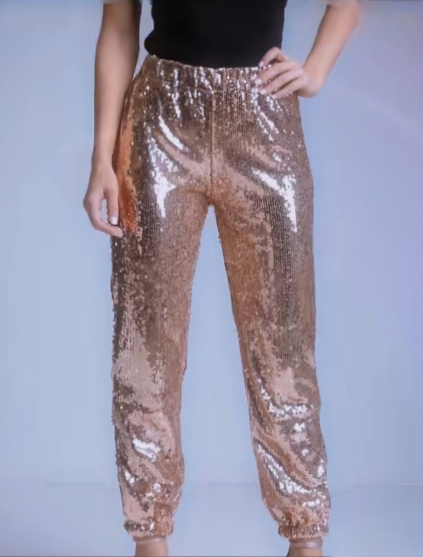 Albano's Pantalone Paillettes Oro Rame Tg. M