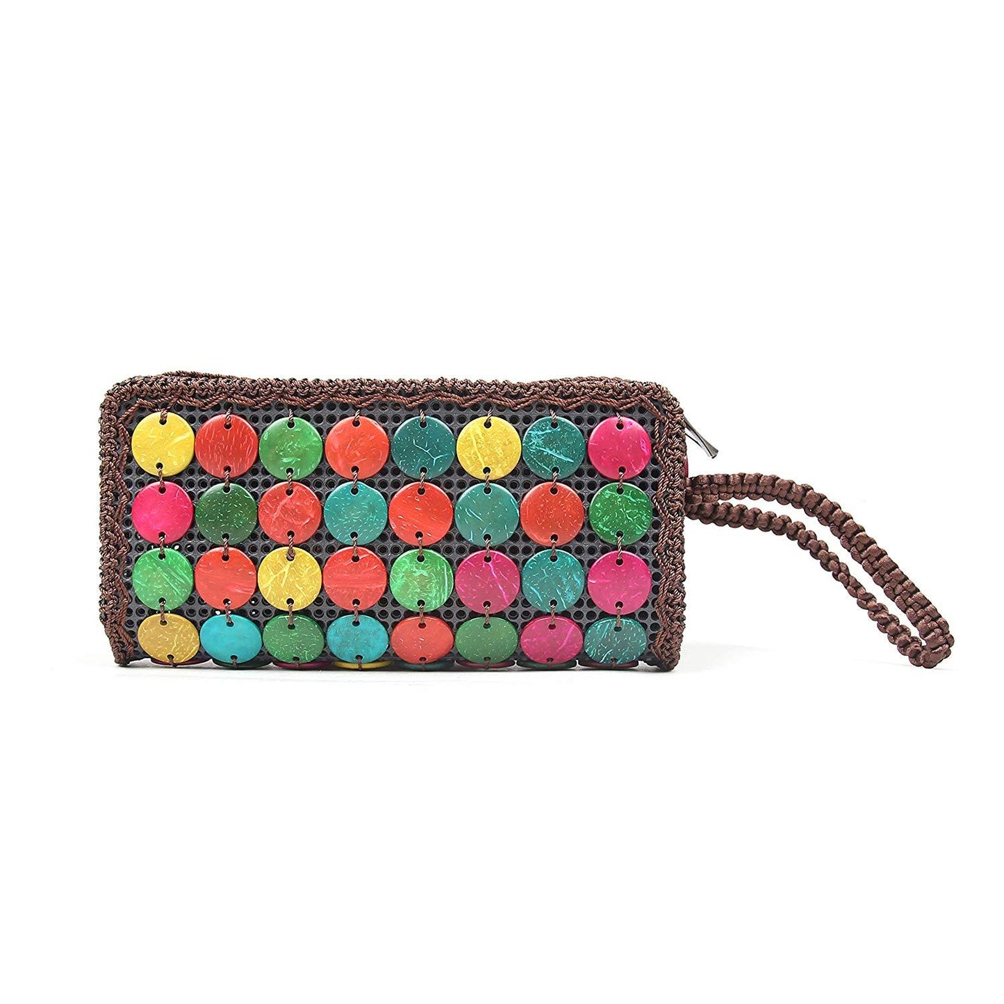 African Coconut Shell Beaded Purse