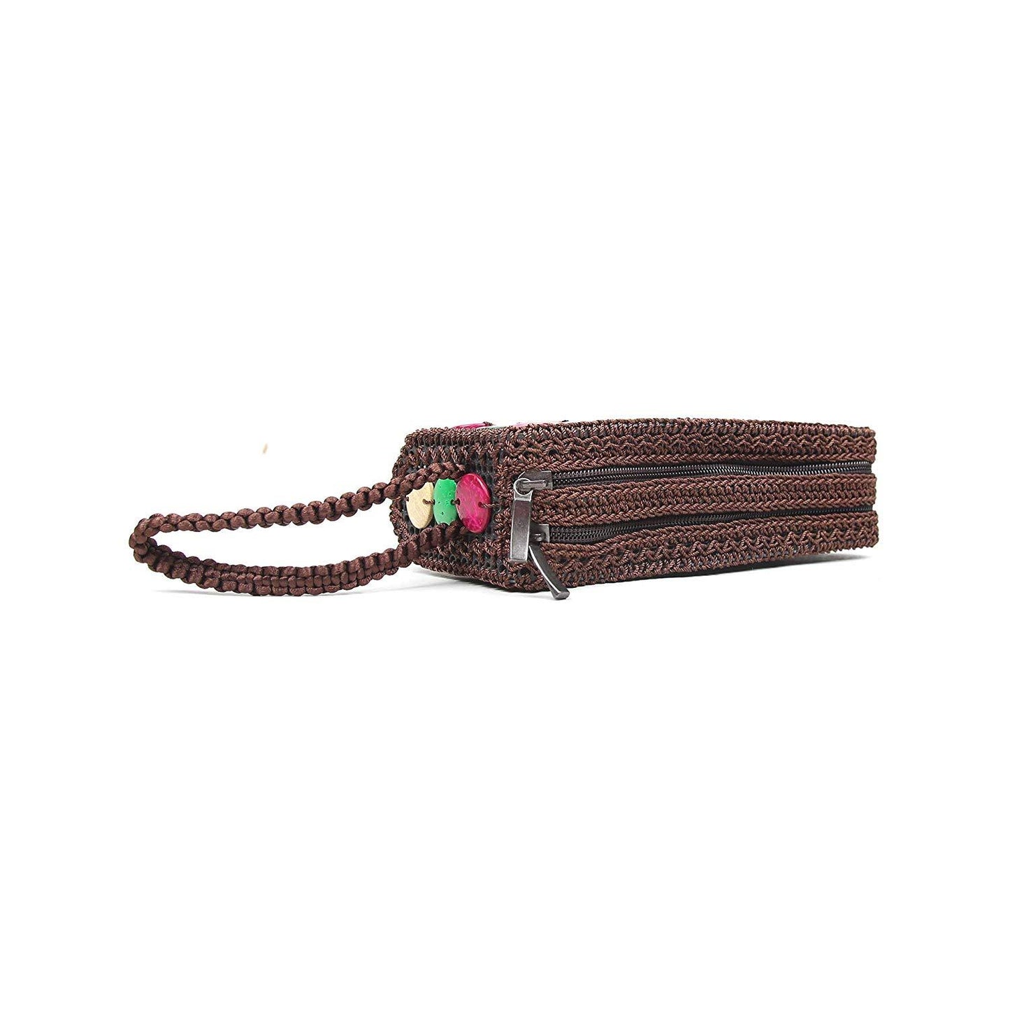 African Coconut Shell Beaded Purse