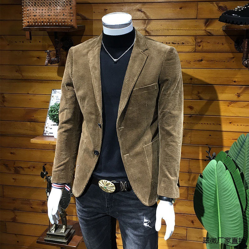 25 Edition – Men’s Slim Fit Corduroy Business Blazer