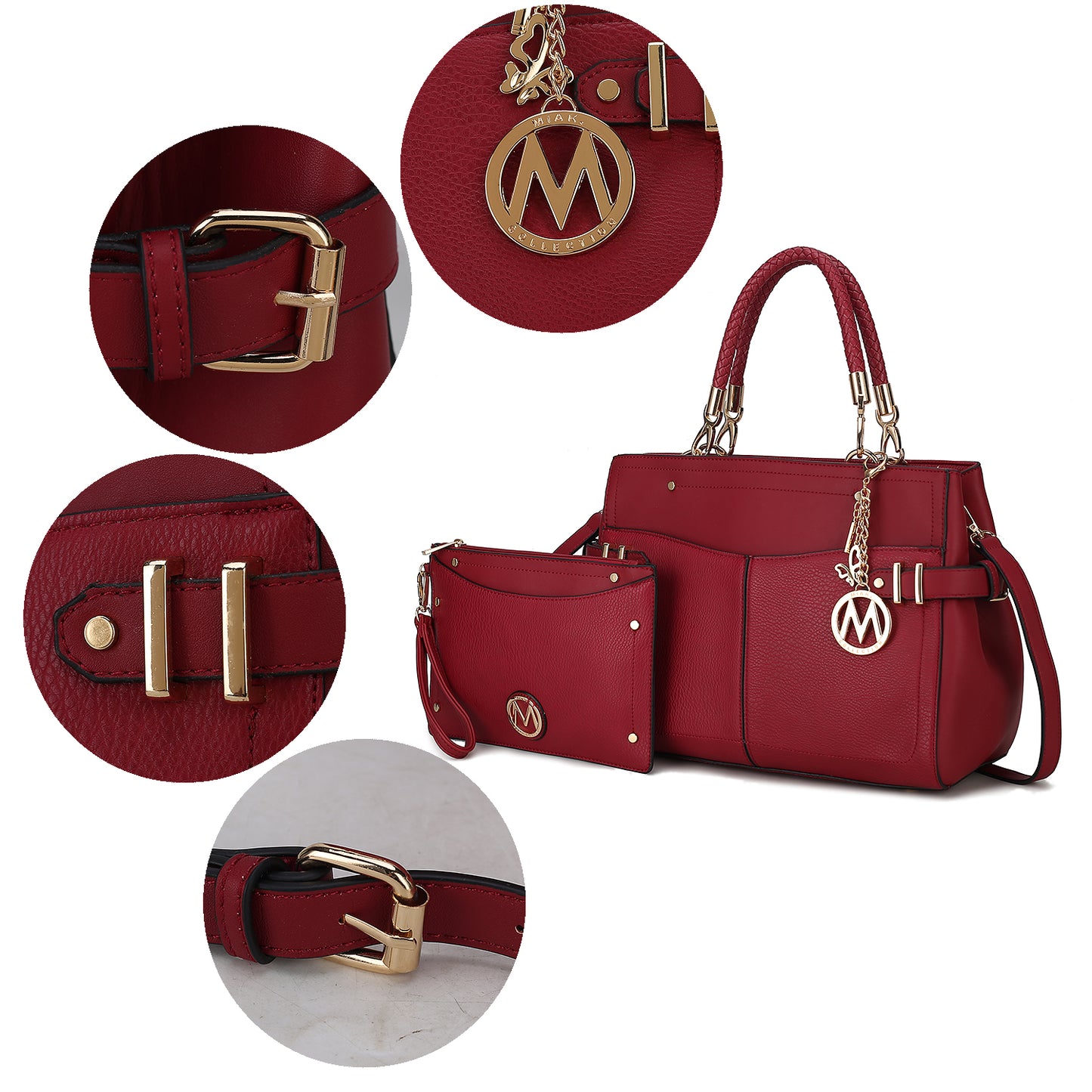 MKF Collection Tenna Vegan Leather Women Satchel Bag by Mia K
