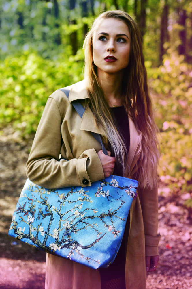 Almond Shoulder Bag In Canvas Holiday Line Bertoni
