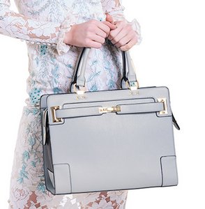 Designer Grey Vegan Leather Pet Dog Cat Carrier