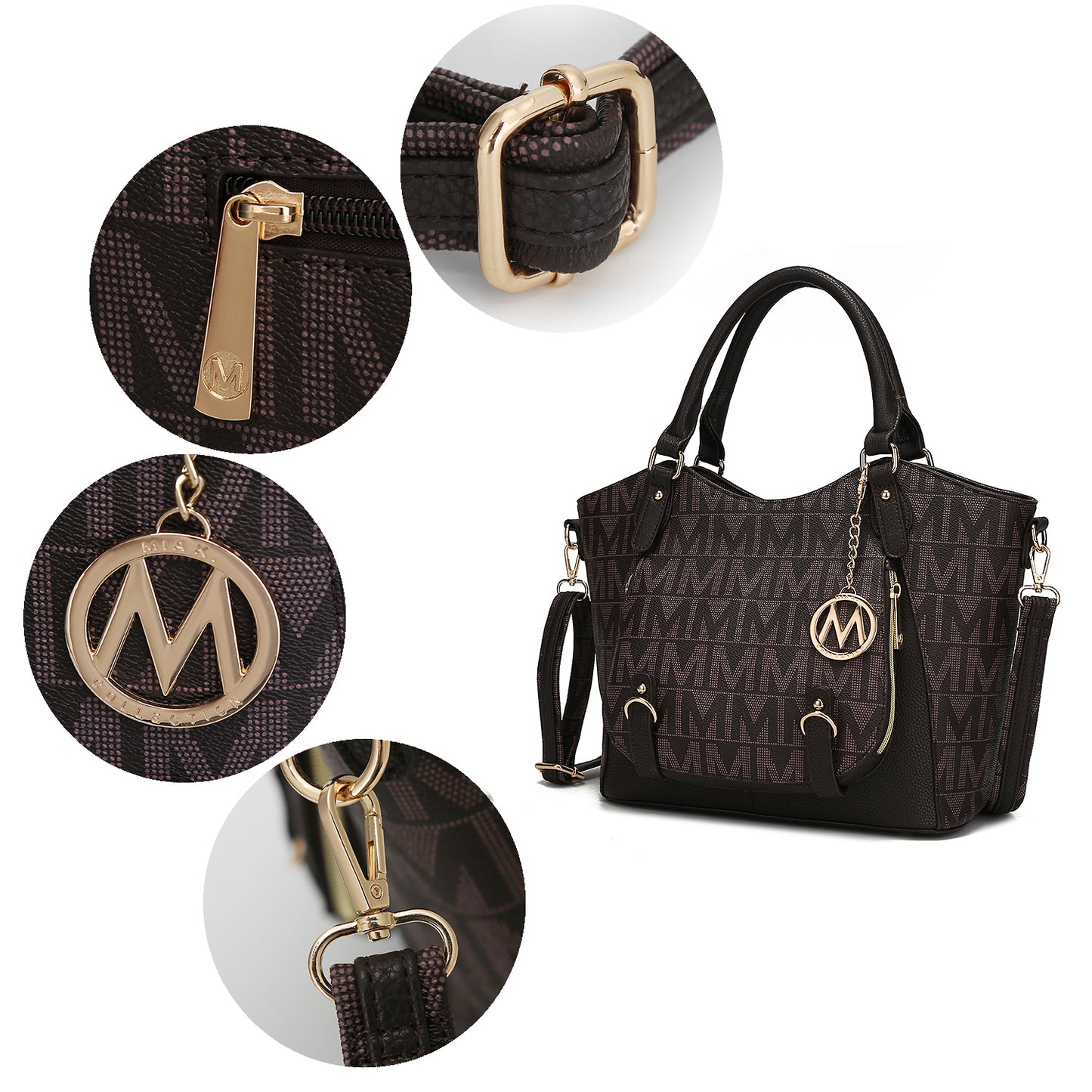 Fula Signature Satchel Bag Vegan Leather Women
