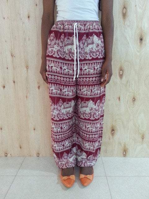 Pantalón bohemio con estampado animal para mujer, pantalón africano