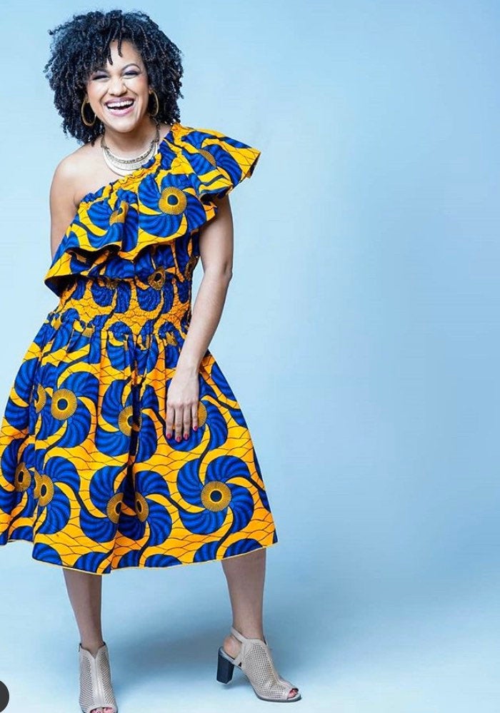 Versatile Off Shoulder Ankara Dress