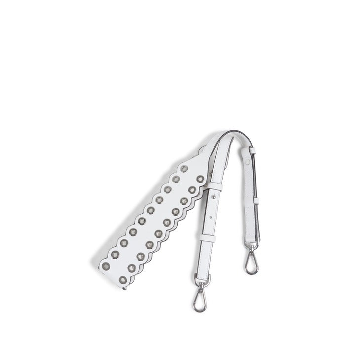 Michael Kors Borsa Donna Ganci Porta Borse Bianco Ottico Cuoio