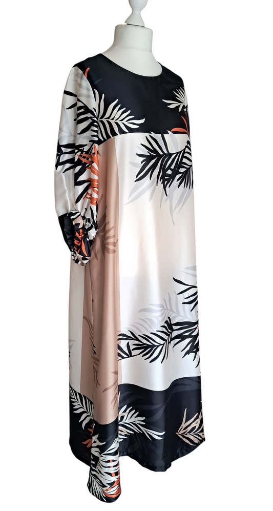 Manuela Riva Abito Donna lungo girocollo casual elegante manica 3/4 Tg. 44