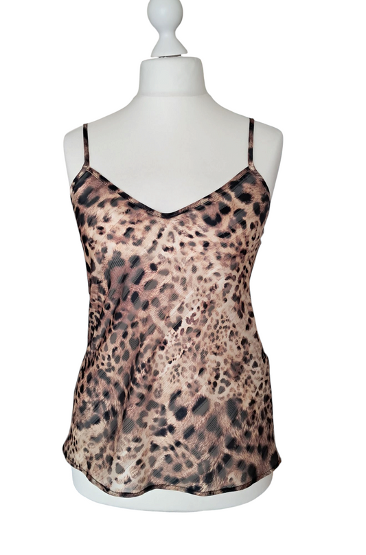 Manuela Riva Canotta Top Donna Animalier Leopardato