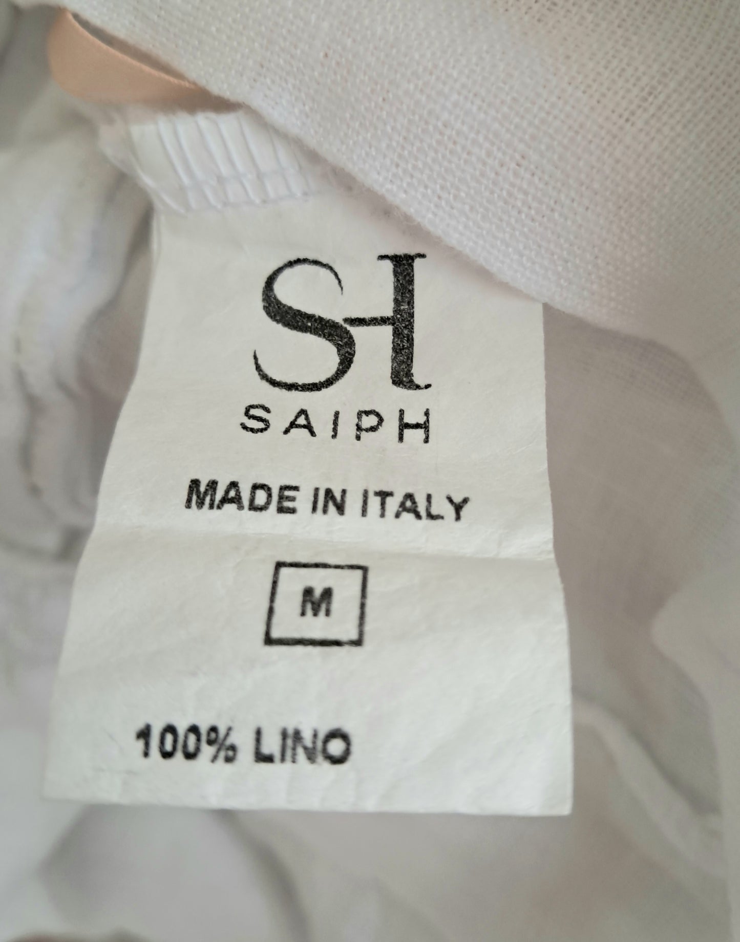 Saiph Giacca Donna 100% lino Bianco Blu