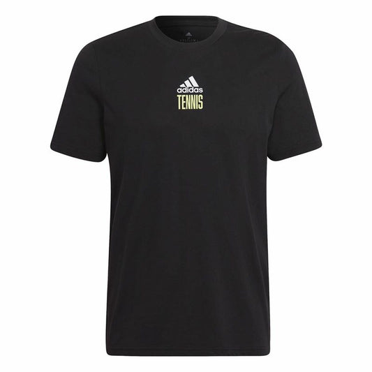 Camiseta de manga corta para hombre Adidas Aeroready Paris Graphic Tennis Black