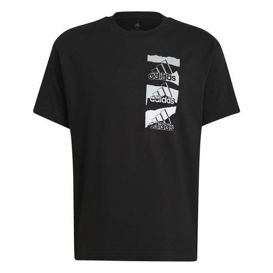 Camiseta de manga corta para hombre Adidas Essentials Brandlove negra