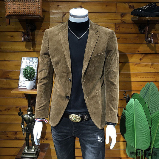 25 Edition – Men’s Slim Fit Corduroy Business Blazer
