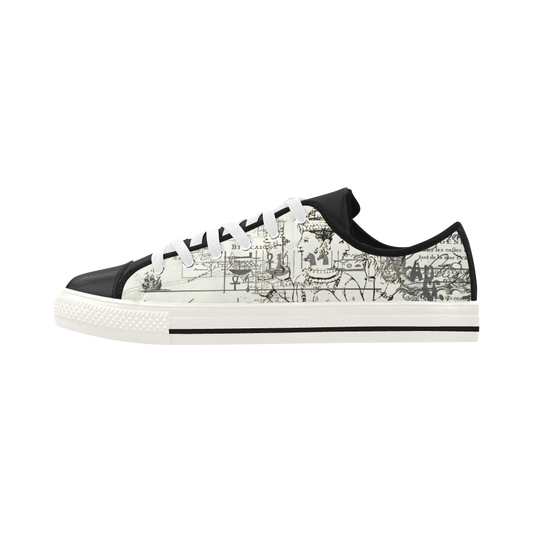 MAPA Y ALGUNAS ILUSTRACIONES Zapatos de cuero de caña baja para hombre 
